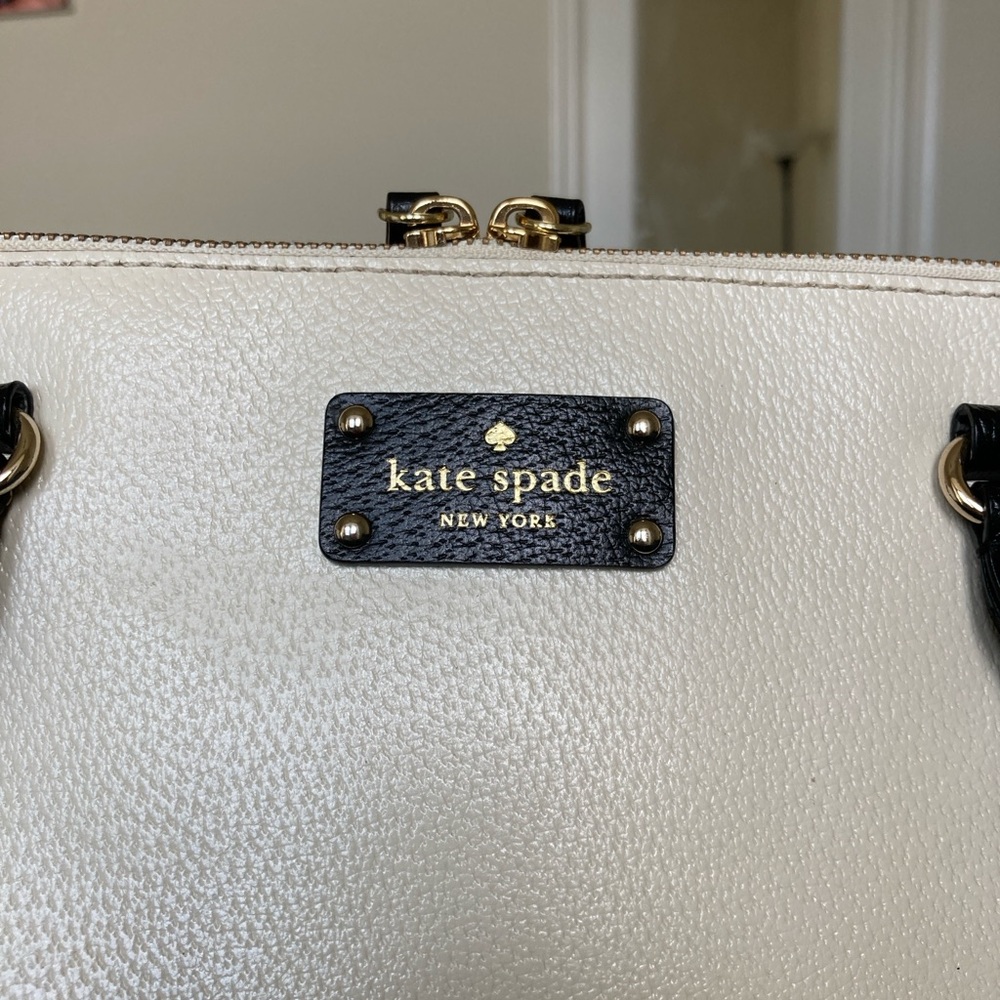 Kate Spade Two-Tone Black and Cream Berkeley Lane Rachelle large domed satchel - Picture 2 of 14